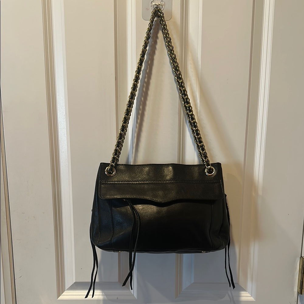 Rebecca Minkoff convertible, black leather shoulder bag